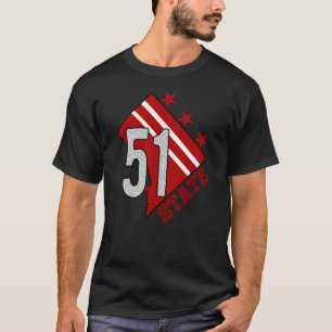 ワシントンDCステートフード51st州USAパトリオティ Tシャツ
