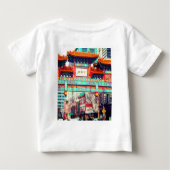 ワシントンDCチャイナタウン。宇佐 ベビーTシャツ (裏面)