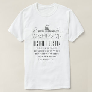 ワシントンDCテカスタムーマを作成 Tシャツ
