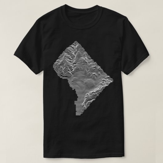 ワシントンDCディビジョン未知の標高Topogr Tシャツ (デザイン正面)