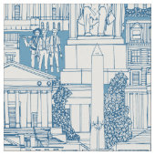 ワシントンDCトイレブルー ファブリック (クローズアップ)