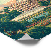 ワシントンDCトーマス・ジェファーソン記念旅行アート ポスター (角)