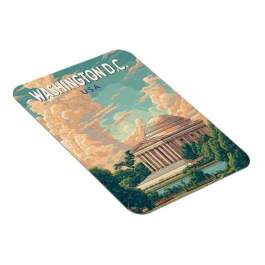 ワシントンDCトーマス・ジェファーソン記念旅行アート マグネット (右側)
