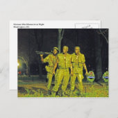 ワシントンDCナイトでベトナム戦争記念碑 ポストカード (正面/裏面)