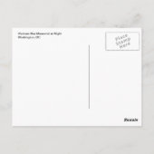ワシントンDCナイトでベトナム戦争記念碑 ポストカード (裏面)