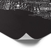 ワシントンDCネイバードッドタイポグラフィドラマチックB&W ポスター (角)