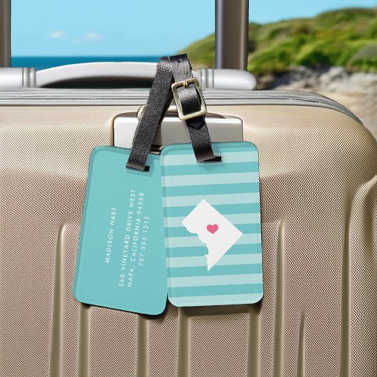 ワシントンDCハート | ホームタウン ラゲッジタグ