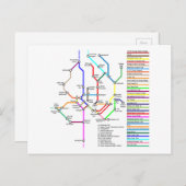 ワシントンDCバイクマップポストカード ポストカード (正面/裏面)