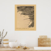 ワシントンDCパノラママップ – 1883 ポスター (キッチン)