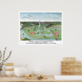 ワシントンDCパノラママップ – 1888 ポスター (キッチン)