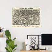 ワシントンDCパノラママップ – 1923 ポスター (ホームオフィス)