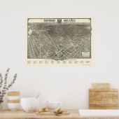 ワシントンDCパノラママップ – 1923 ポスター (キッチン)