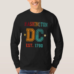ワシントンDCフラグラブキャピトルヒルスーベリーレター Tシャツ