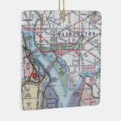ワシントンDCペンタゴンレトロマップ セラミックオーナメント (右)