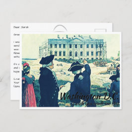 ワシントンDCホワイトハウスの建設 ポストカード