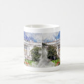 ワシントンDCホワイトハウス水彩画 コーヒーマグカップ (中央)