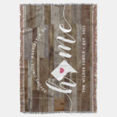 ワシントンDCホームタウンパーソナライズされたウッドルック スローブランケット (正面縦)