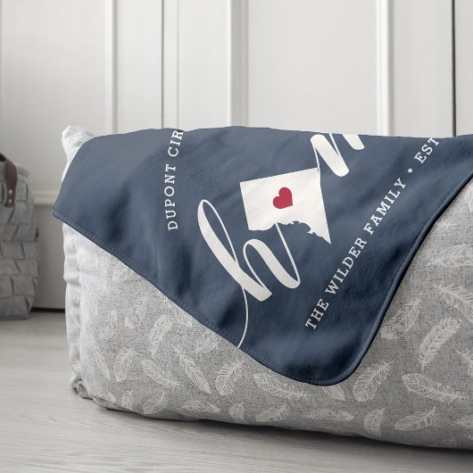 ワシントンDCホームタウンパーソナライズされた シェルパブランケット