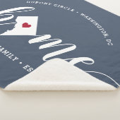 ワシントンDCホームタウンパーソナライズされた シェルパブランケット (3/4)