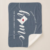 ワシントンDCホームタウンパーソナライズされた シェルパブランケット (正面)