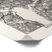 ワシントンDCボホアーチベージュ通りマップ ポスター (角)