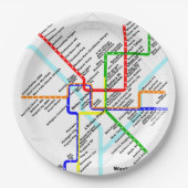 ワシントンDCメトロプレート ペーパープレート (正面)