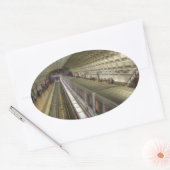 ワシントンDCメトロ鉄道駅 楕円形シール (封筒)