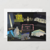 ワシントンDCモニュメントat Night ポストカード (正面/裏面)