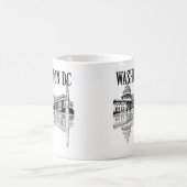 ワシントンDCランドマークのスカイライン コーヒーマグカップ (中央)