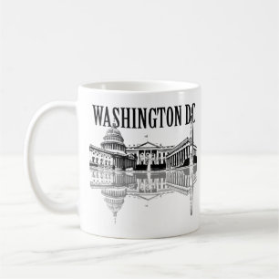 ワシントンDCランドマークのスカイライン コーヒーマグカップ