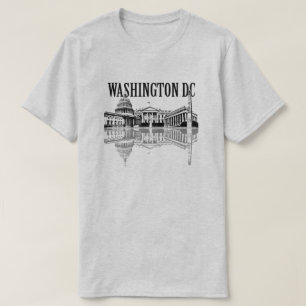 ワシントンDCランドマークのスカイライン Tシャツ