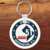 ワシントンDCロゴの状態 キーホルダー (正面)