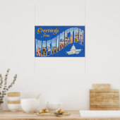 ワシントンDCヴィンテージのご挨拶 ポスター (キッチン)