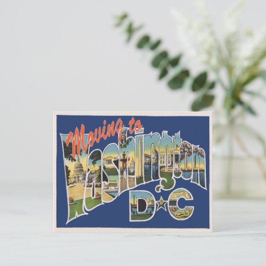 ワシントンDCヴィンテージへの移行アドレスの変更 案内ポストカード (スタンド正面)