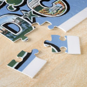 ワシントンDCヴィンテージ旅行からの挨拶 ジグソーパズル (側面)