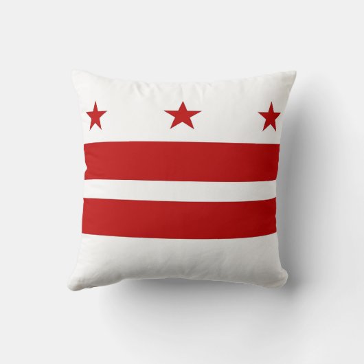 ワシントンDC国旗のアメリカのMoJo枕 クッション (裏面)
