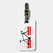 ワシントンDC国旗のサイクリング ラゲッジタグ (正面縦)