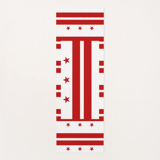 ワシントンDC国旗を持つ愛国的なヨガマット ヨガマット (正面)