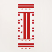 ワシントンDC国旗を持つ愛国的なヨガマット ヨガマット (裏面)