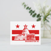 ワシントンDC国旗 ポストカード (スタンド正面)