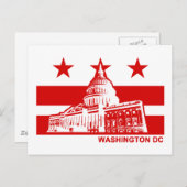 ワシントンDC国旗 ポストカード (正面/裏面)