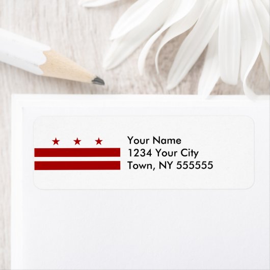 ワシントンDC国旗 ラベル (インサイチュ)