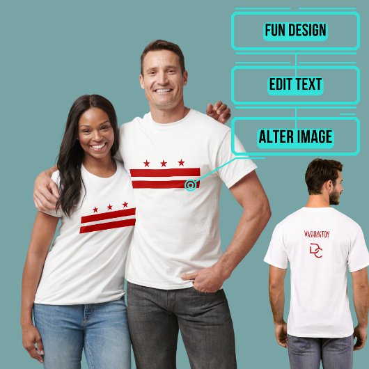 ワシントンDC国旗 Tシャツ