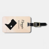 ワシントンDC地図スーツケースタグ, ウェディングパーティー ラゲッジタグ (正面横)