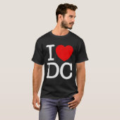 ワシントンDC大好き ディストressed I 彼 DC Tシャツ (正面フル)