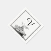 ワシントンDC宛先ウェディングナプキン スタンダードカクテルナプキン (角)