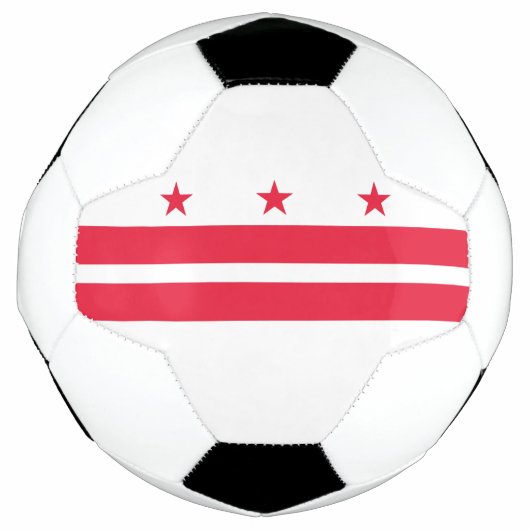 ワシントンDC州の旗 サッカーボール (正面)