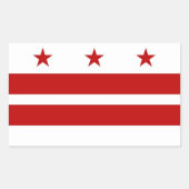 ワシントンDC州旗の付いた長方形シール 長方形シール (正面)