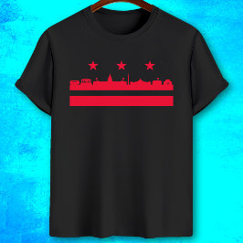 ワシントンDC州旗の風景 Tシャツ