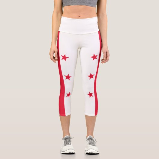 ワシントンDC州旗 カプリレギンス (正面)